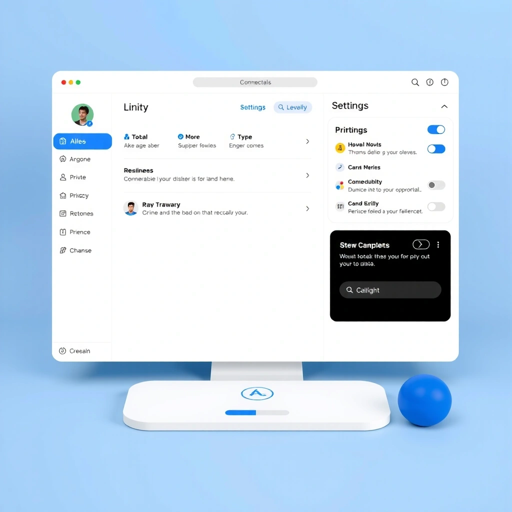 User rights and control interface